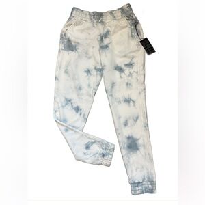 Forever 21 Blue and White Stone Washed Joggers NWT
